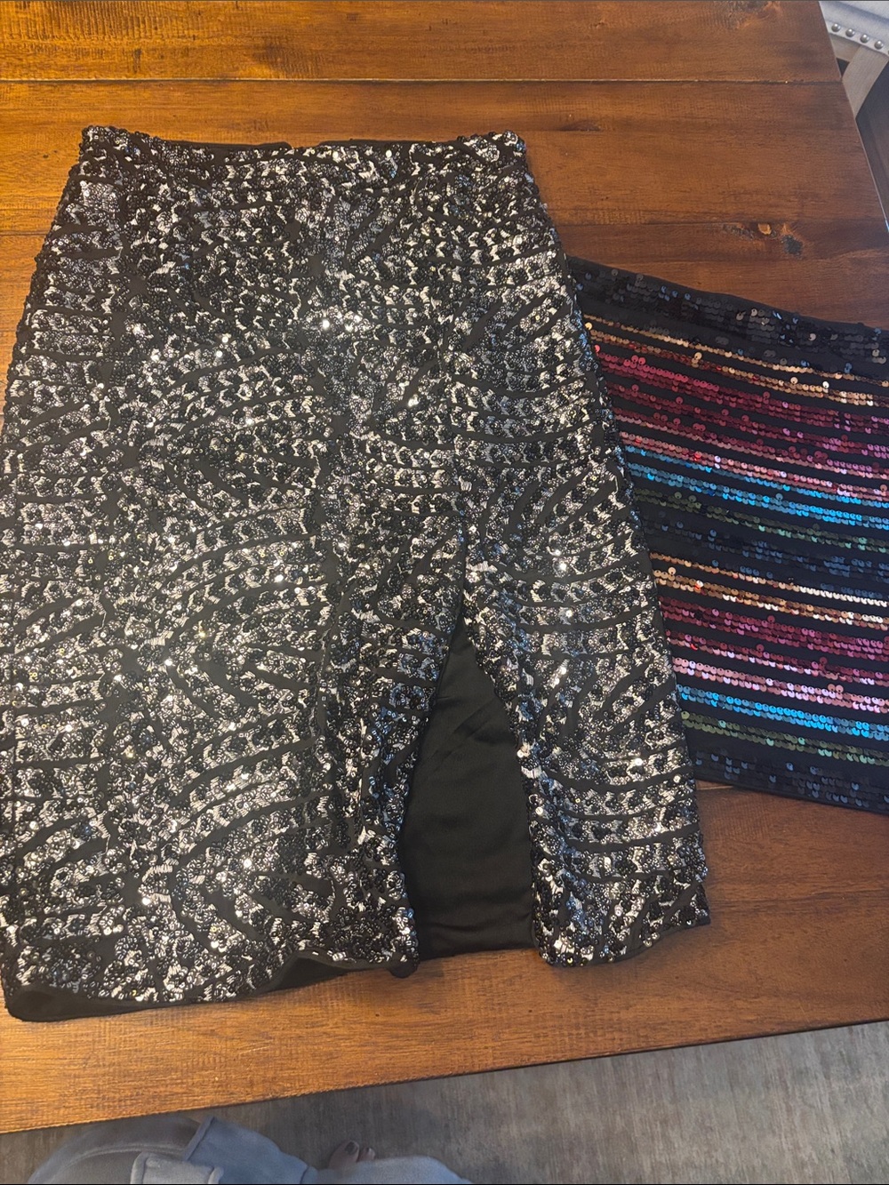 Walter Baker and Express Sequined skirts